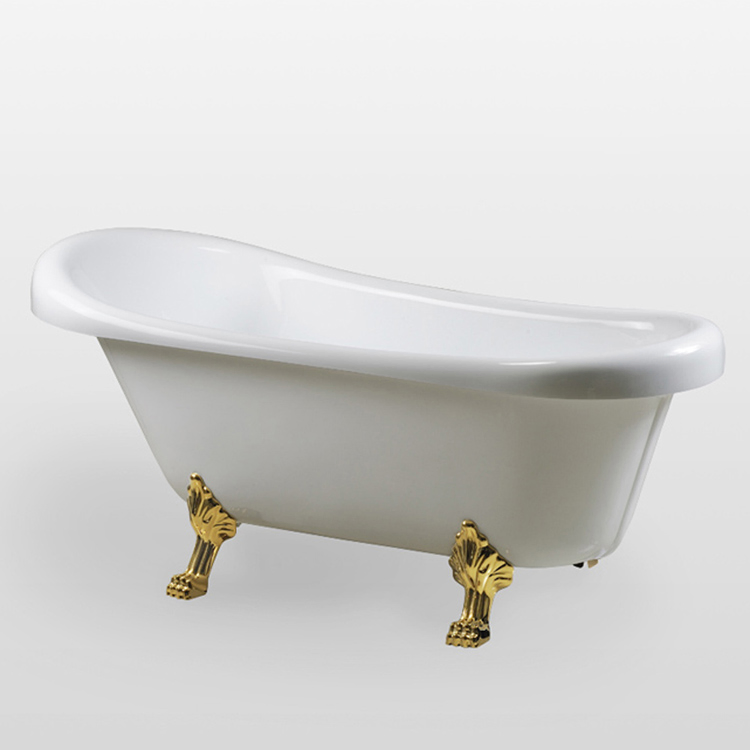 High Quality Adult Soaking Classical Freestanding Zinc Alloy Claw Foot Acrylic Bathtub Freestanding Bath Tub