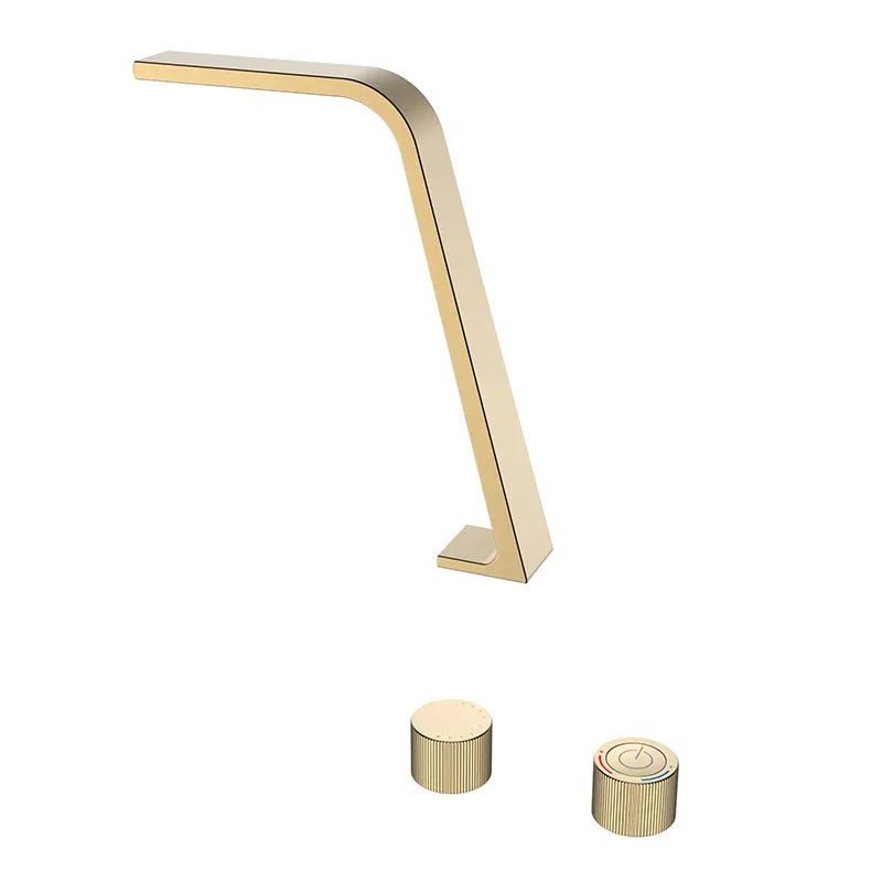 High Quality Brass Tap Split Sink Sanitary Ware Bathroom Latest New Design Faucet Basin Mixer Tap (ZF-2021C)