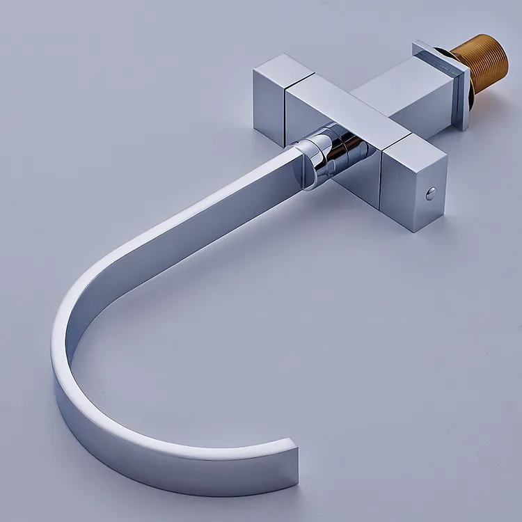 Hot Sale Dual Square Handle Kitchen Sink Mixer Tap