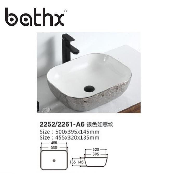 Hot Sale Sanitary Ware Counter Top Color Art Basin Vanity Sink Bathroom Wash Hand Lavabo