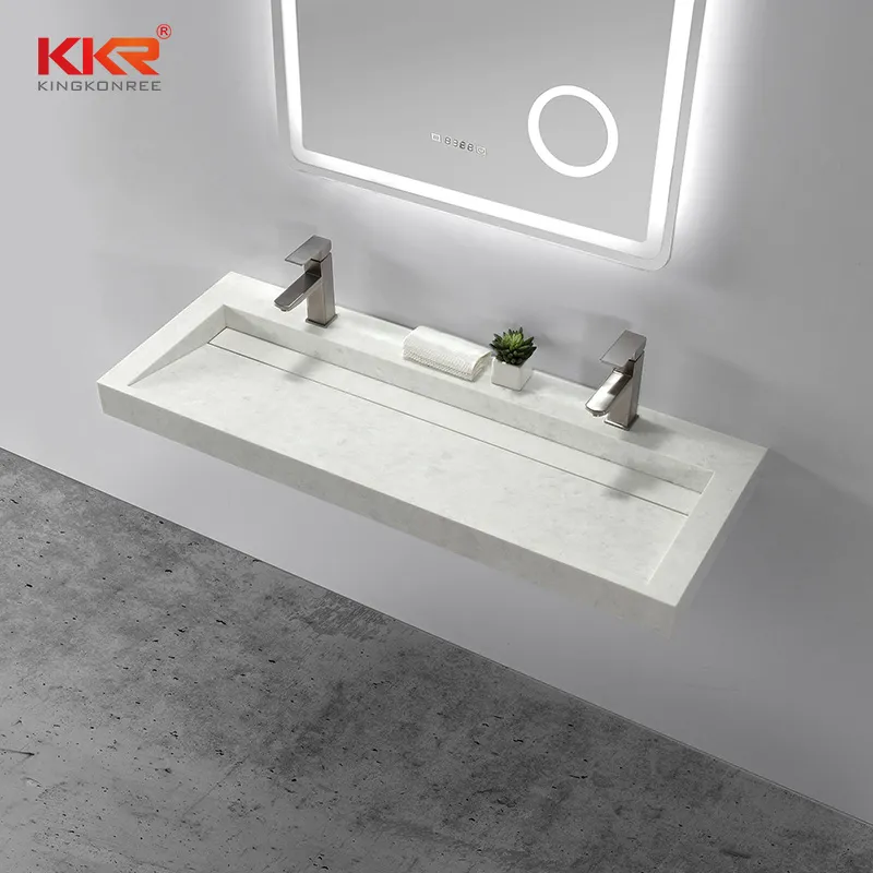 Hotel Basin Solid Surface Stone Vanity Sink Corian Bathroom Basin