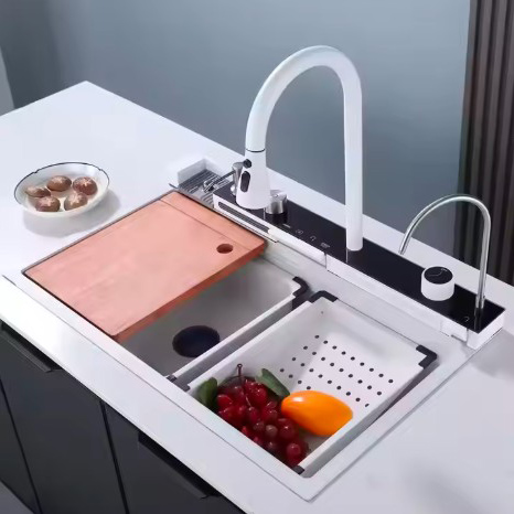 Multifunctional Digital Display Waterfall Sink