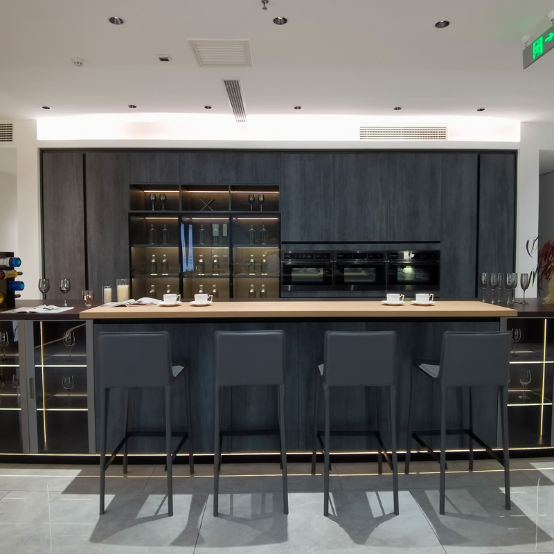 Fashionable industrial Laminated Kitchen Cabinet
