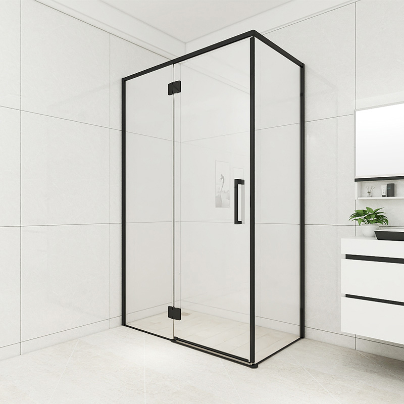 304 STAINLESS STEEL PROFILE WITH MATTE BLACK FINISH SHOWER ENCLOSURE
