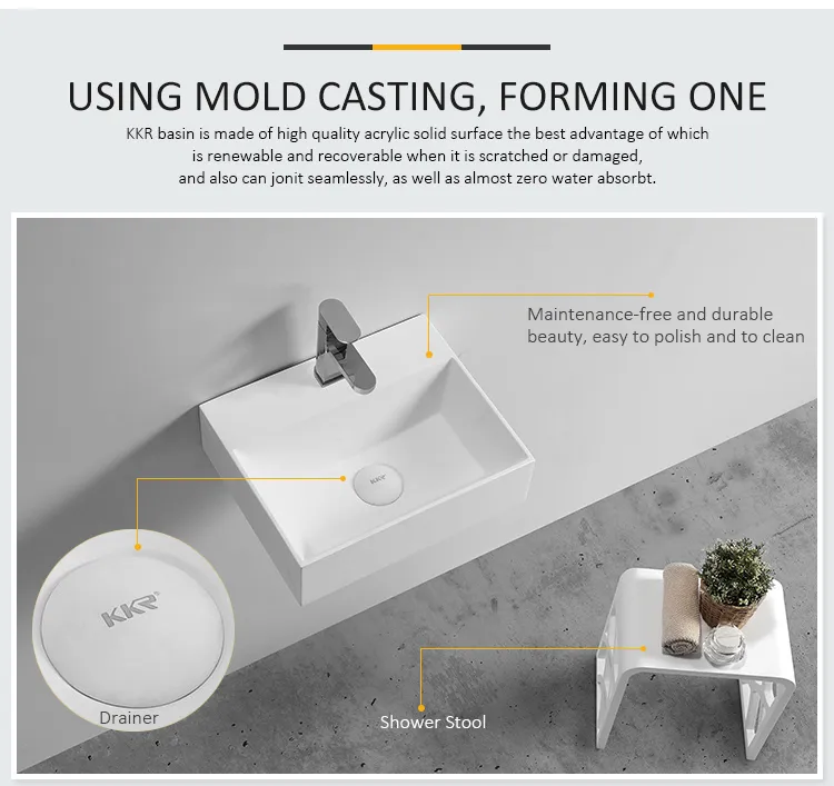 Italian Style Artificial Stone Resin Basin Vessel Bowl Sink