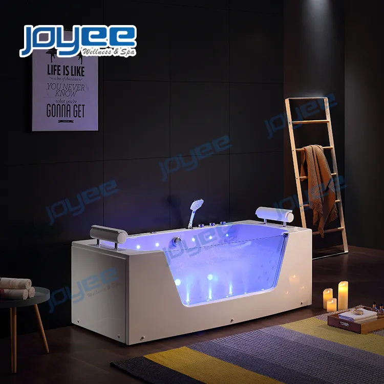 Joyee China Export 1 2 Persons Bathroom Bathtub Hydromassage Bathtub with Glass Window