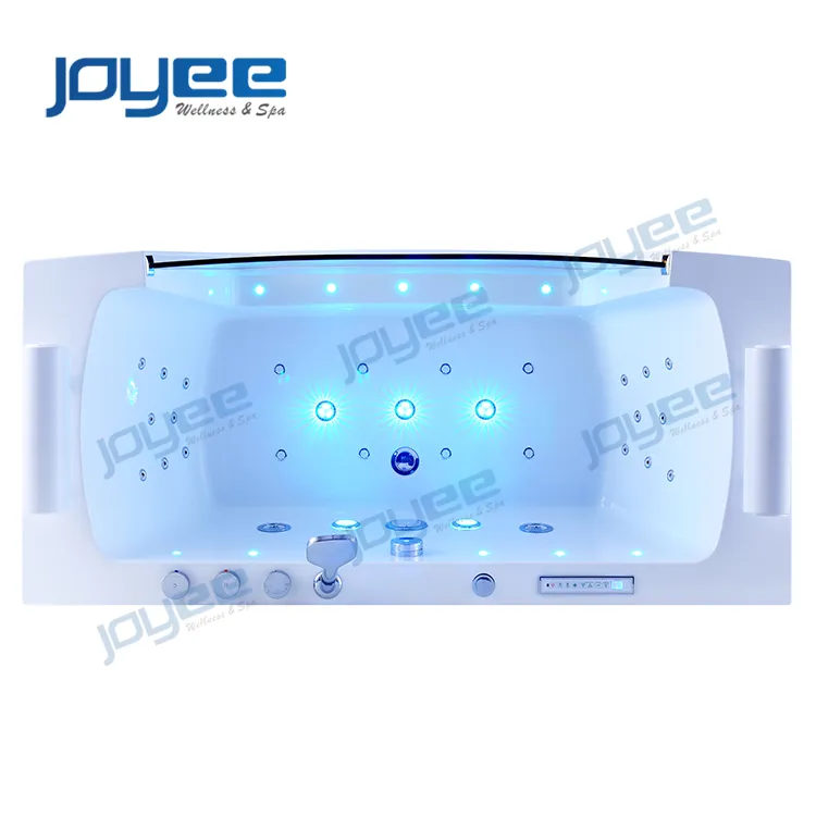 Joyee China Export 1 2 Persons Bathroom Bathtub Hydromassage Bathtub with Glass Window