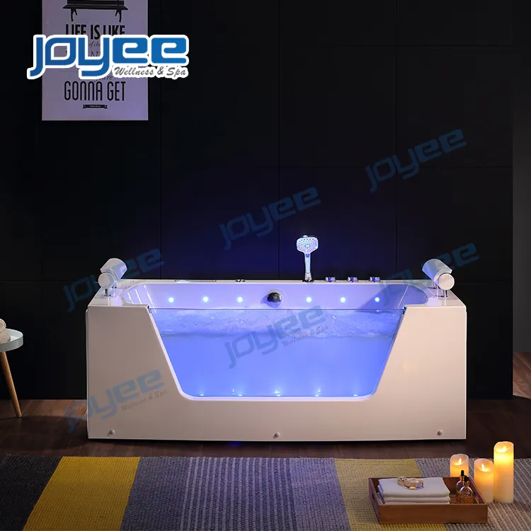 Joyee China Export 1 2 Persons Bathroom Bathtub Hydromassage Bathtub with Glass Window