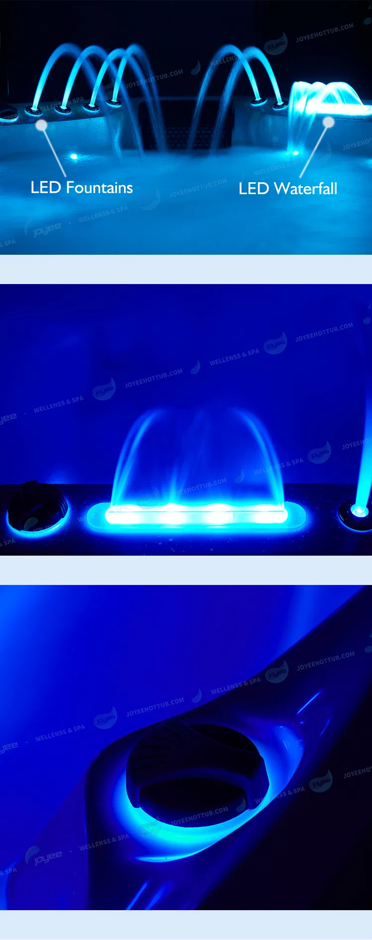 Joyee Europe Free Sex 5 People Home Outside Jet Whirlpool SPA Bath Outdoor Jacuzzi Hot Tub SPA