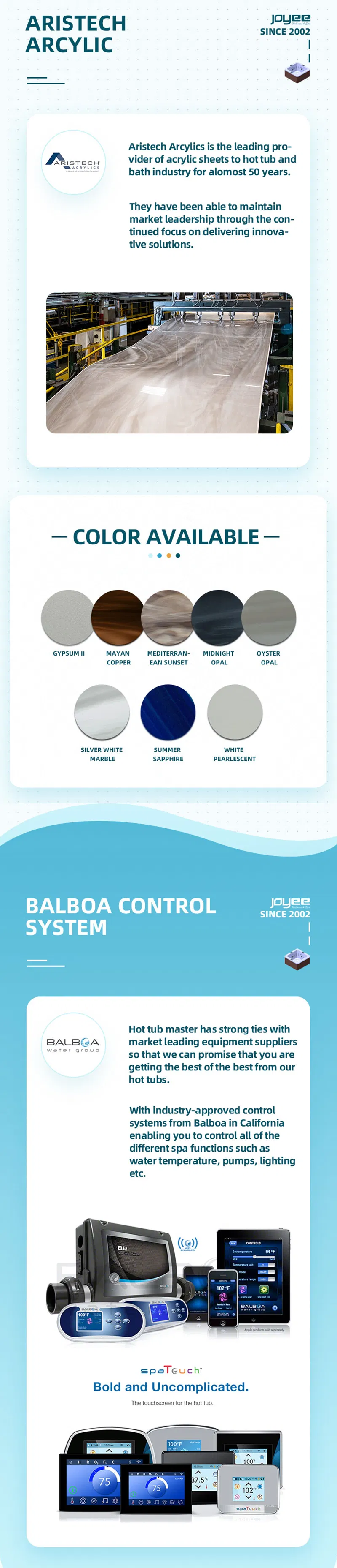 Joyee Europe Free Sex 5 People Home Outside Jet Whirlpool SPA Bath Outdoor Jacuzzi Hot Tub SPA