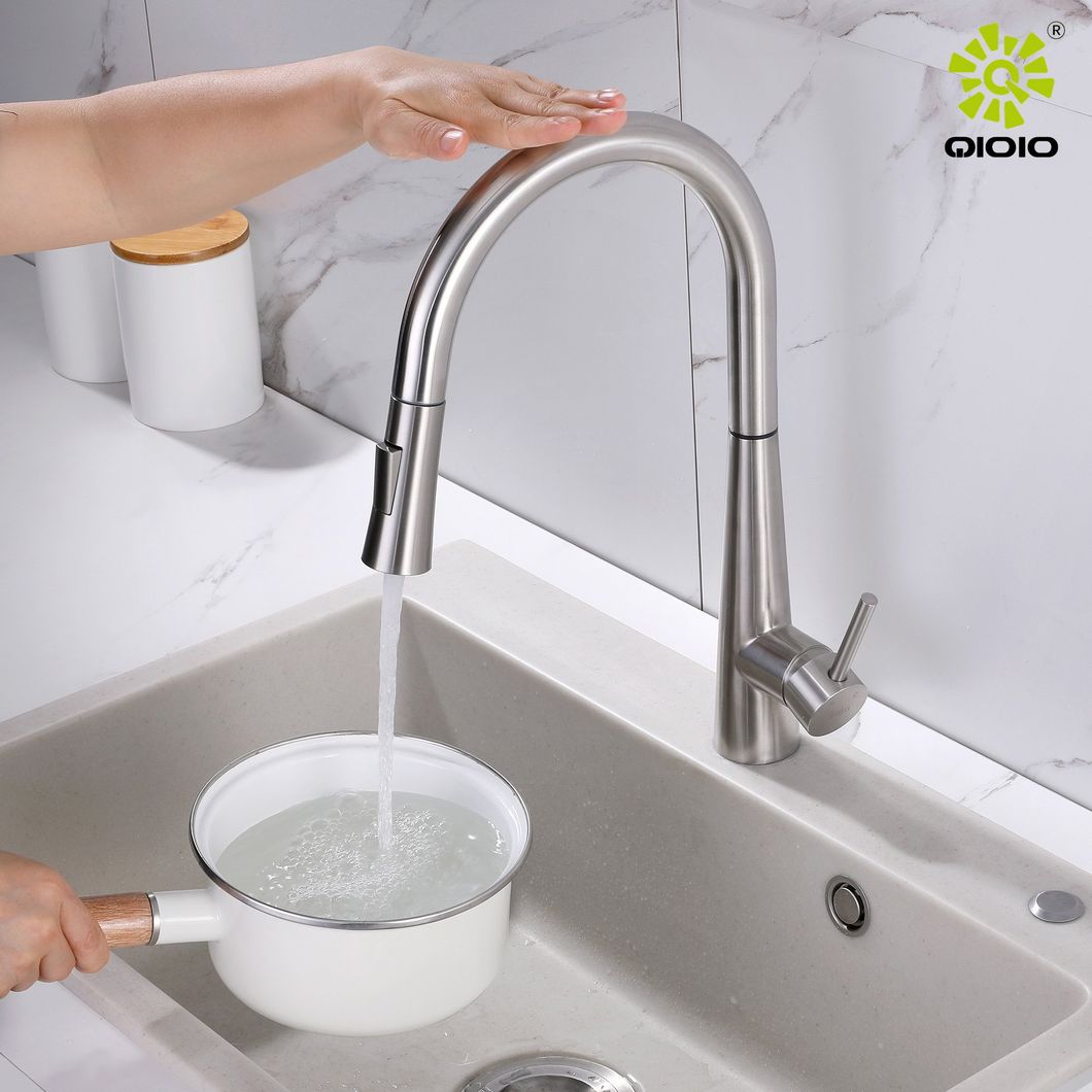 Kaiping Sanitary Ware Faucet Factory High Quality 304 Stainless Steel Pull out Kitchen Sink Faucet Mixer