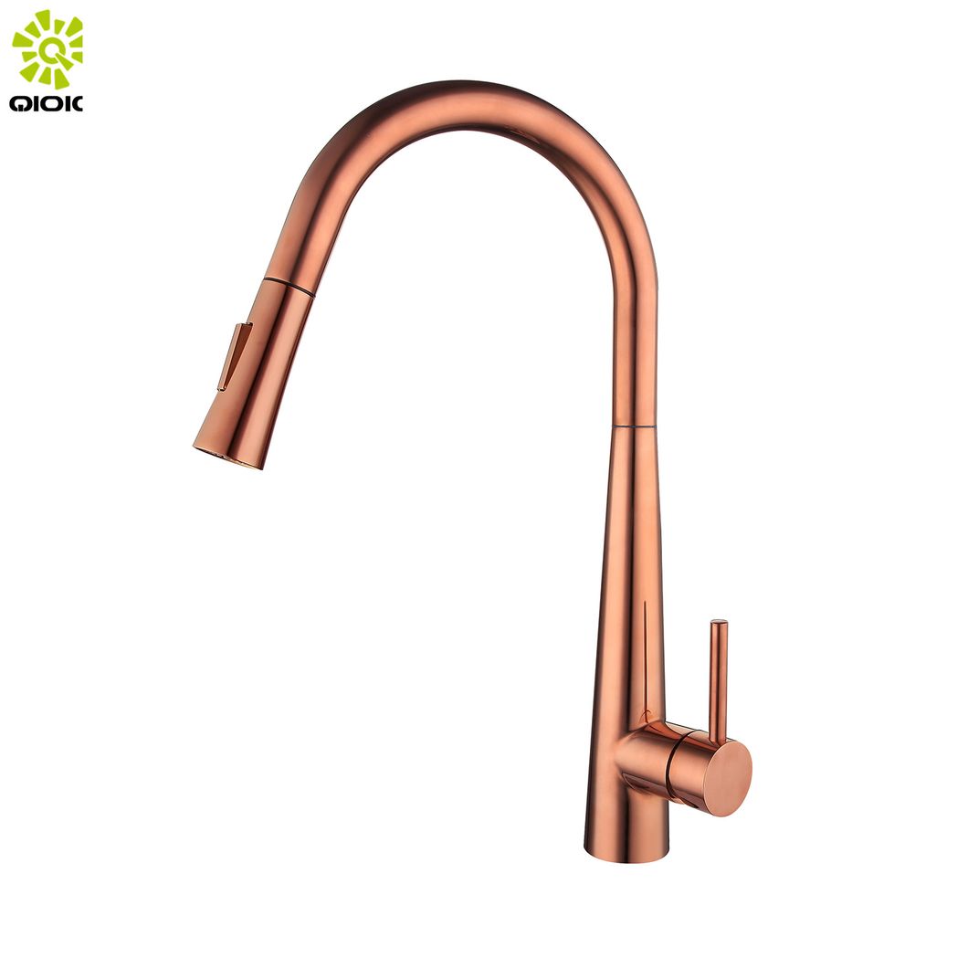 Kaiping Sanitary Ware Faucet Factory High Quality 304 Stainless Steel Pull out Kitchen Sink Faucet Mixer