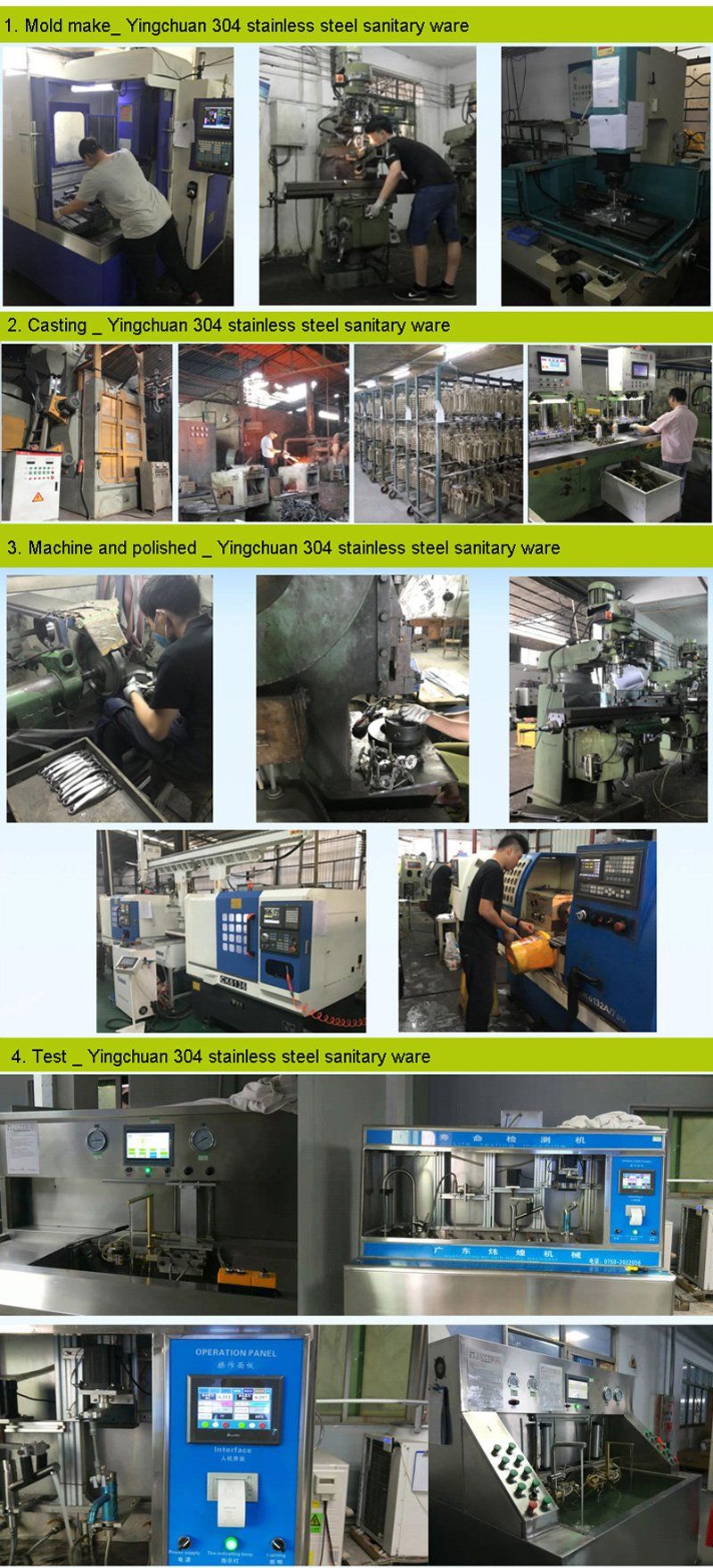 Kaiping Water Faucet Manufacturer 304 Stainless Steel Gold Rose Gold Faucets for Bathroom Basin