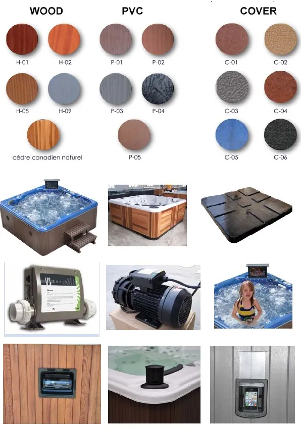 Kingston 3-6 People Pure Acrylic Exercise Big Swimming Pool Hot Tub SPA / Whirlpool for The Home (KGT-JCS-SS3)