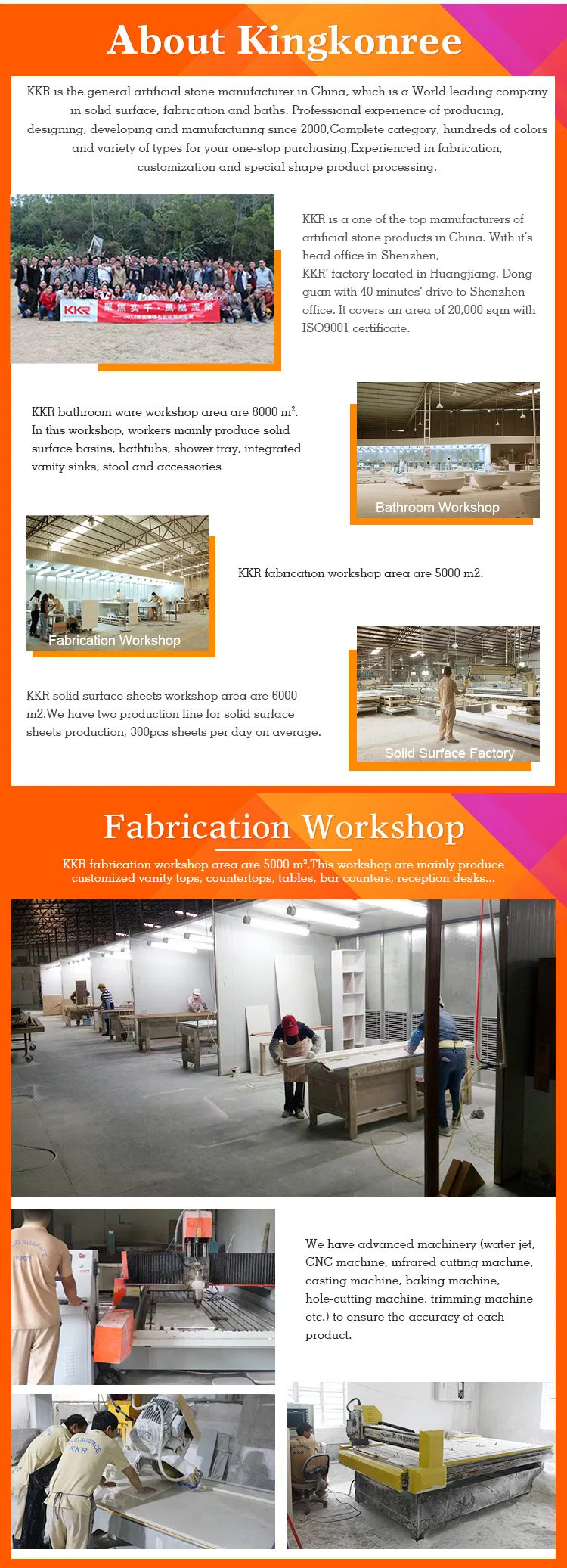 Kkr Customized Cabinet Vessel Sink Basin Artificial Stone Cabinet Wash Hand Basin