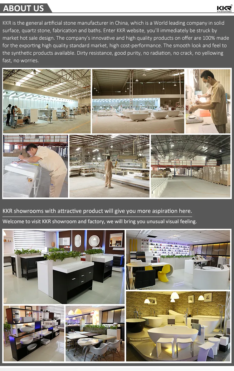 Kkr Customized Cabinet Vessel Sink Basin Artificial Stone Cabinet Wash Hand Basin