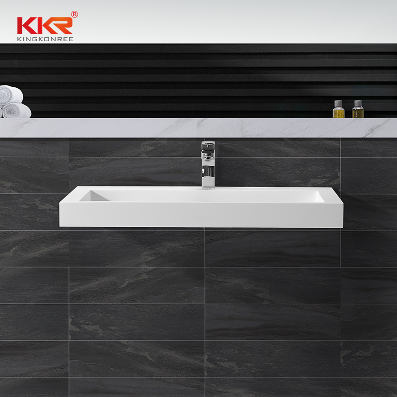 Kkr Customized Cabinet Vessel Sink Basin Artificial Stone Cabinet Wash Hand Basin