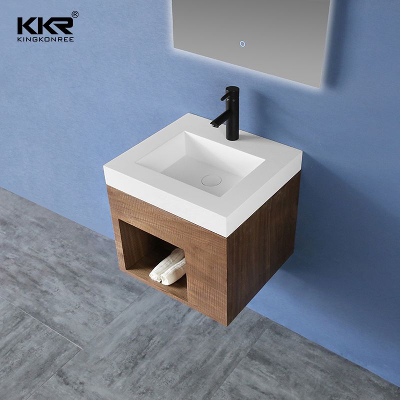 Kkr Small Cabinet Basin Solid Surface Stone Wall Hung Basin