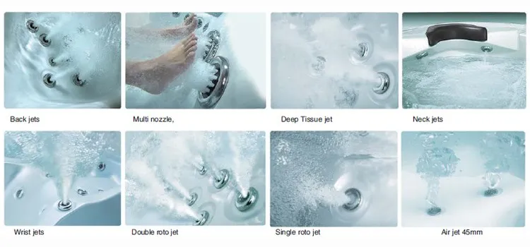 Large Outdoor Balboa System LED Jacuzzi with Economic Price