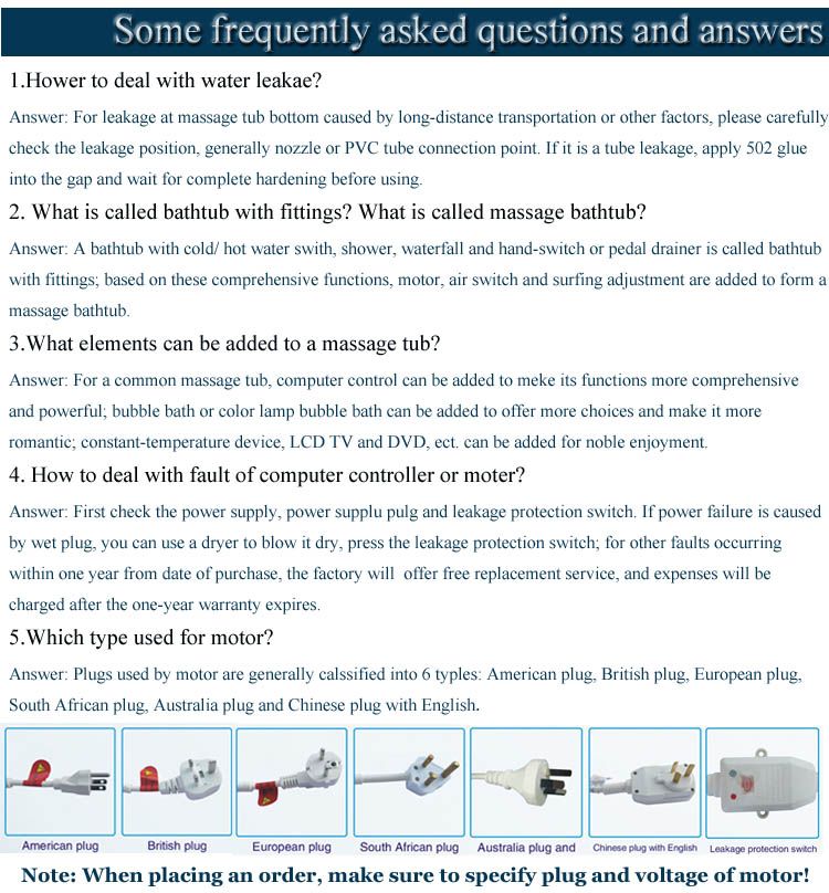 Large Size Drop in Jet Whirlpool Round SPA