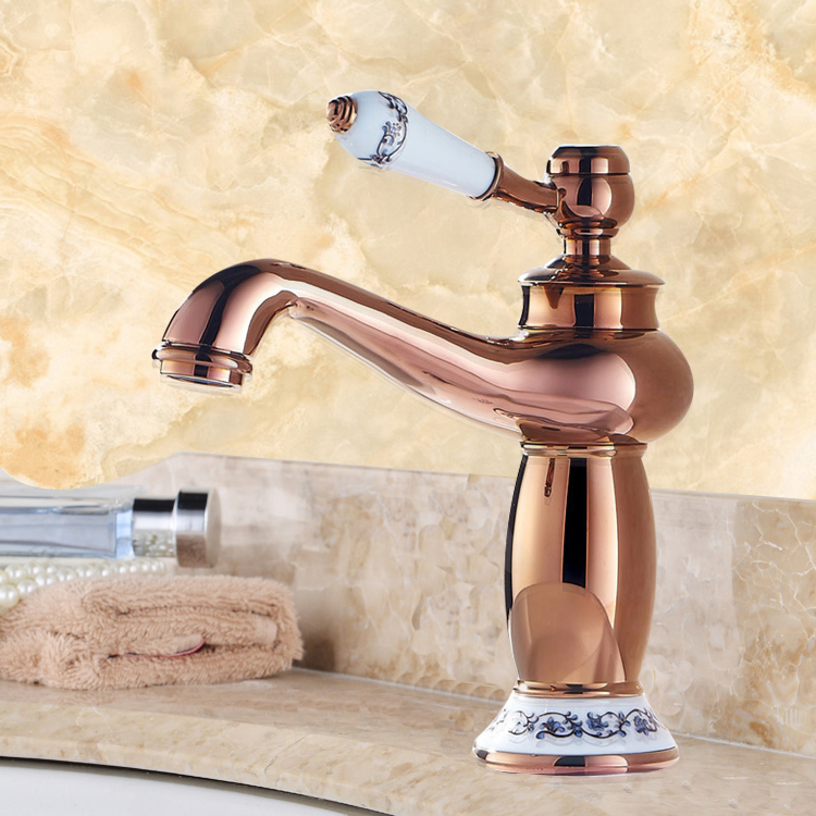 Luxury European Chrome Bathroom Cloakroom Faucet Classic Mixer Basin Tap