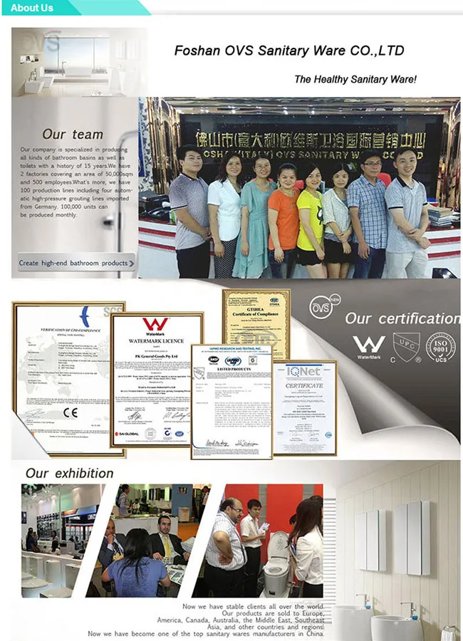 Made in China Bathroom Ceramic Cabinet Basin