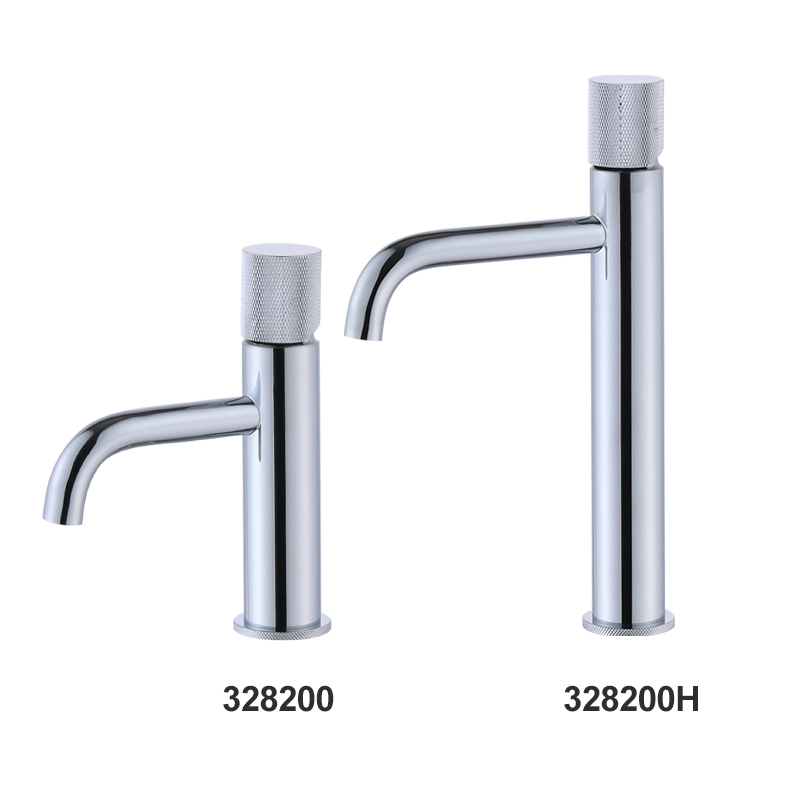 Matrix Curved Spout Chrome Plating High Body Washbasin Faucet