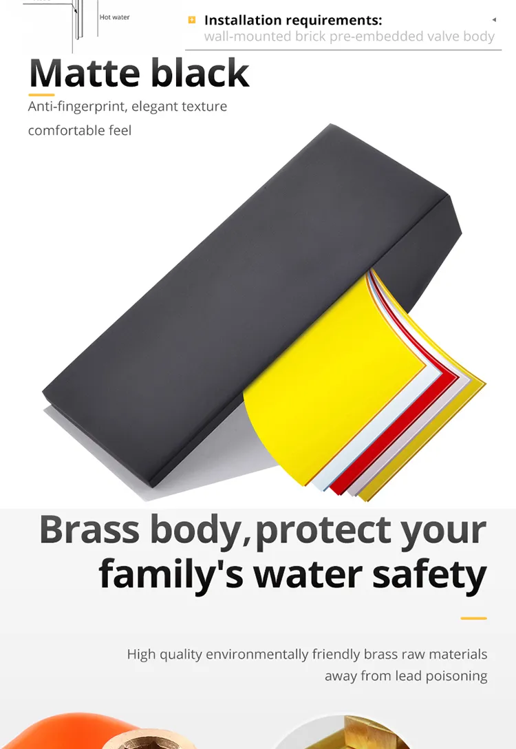 Matte Black Wall Mounted Taps Single Handle Wall Mounted Basin Faucet for Bathroom