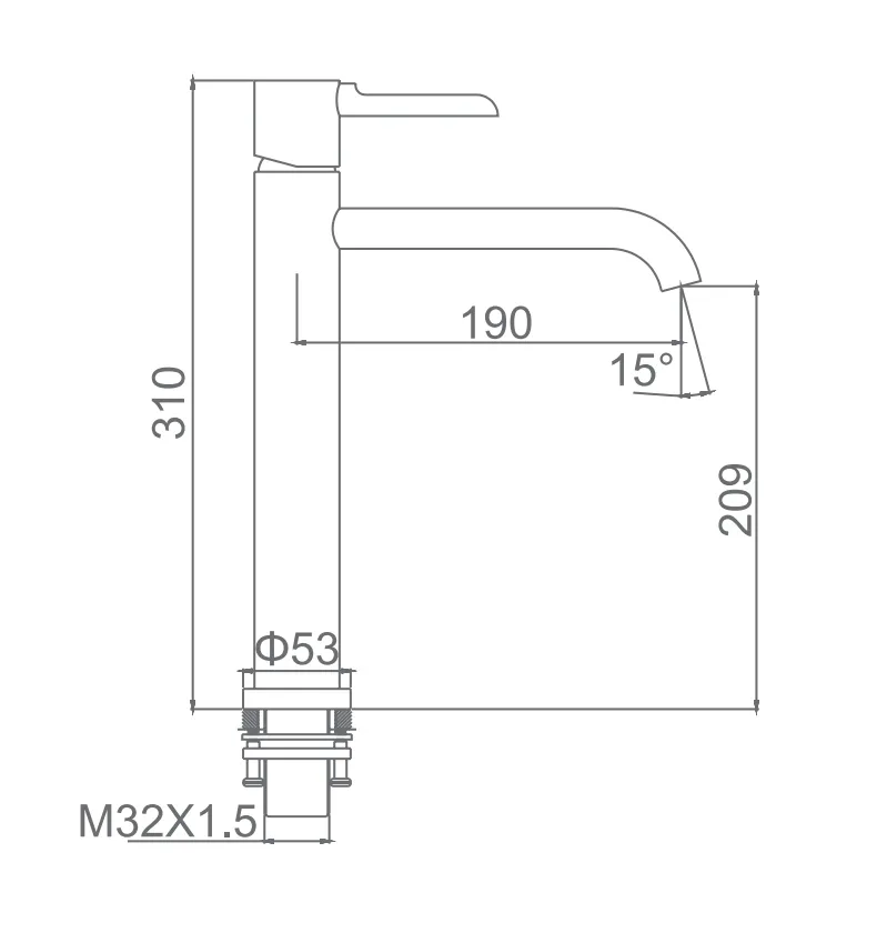 Modern Latest Design Brass Jiangmen Kaiping High Quality Sanitary Ware Bathroom Accessory Sink Kitchen Basin Shower Water Mixer Tap Bibcock Faucet (ZF-104BG)