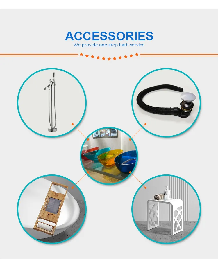 Modern Luxury Bath Stone Resin Crystal Clear Resin Bath Tubs