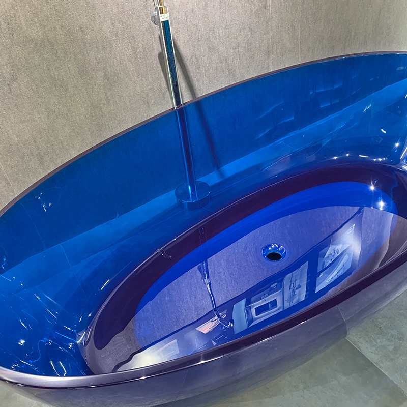 Modern Luxury Bath Stone Resin Crystal Clear Resin Bath Tubs