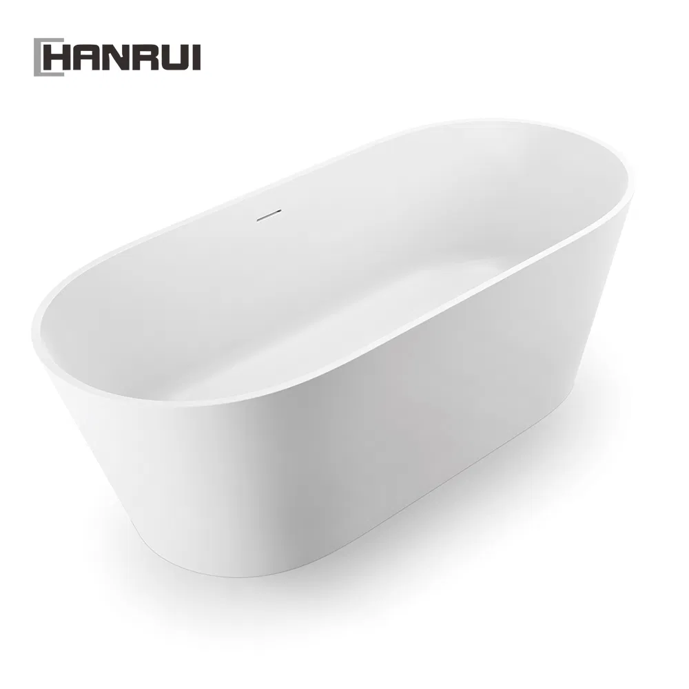 Modern Sanitary Ware Resin Stone Shower Freestanding Bathtub Solid Surface Stone Freestanding Bathtubs