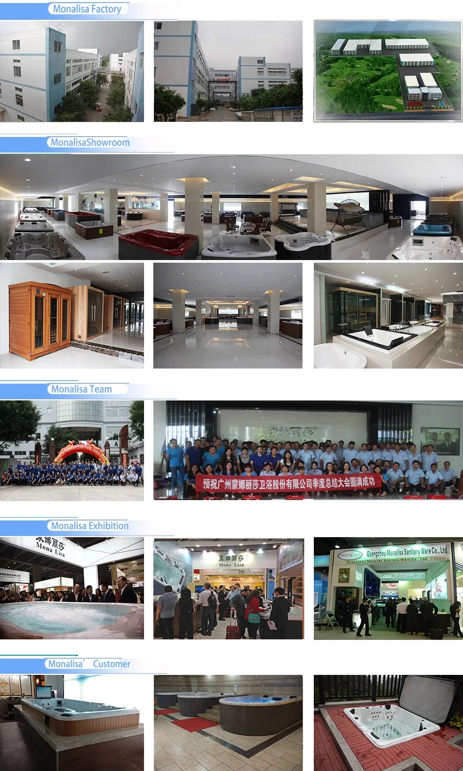 Monalisa New Fashion Design Luxury Outdoor Whirlpool Hot Tub (M-3395)