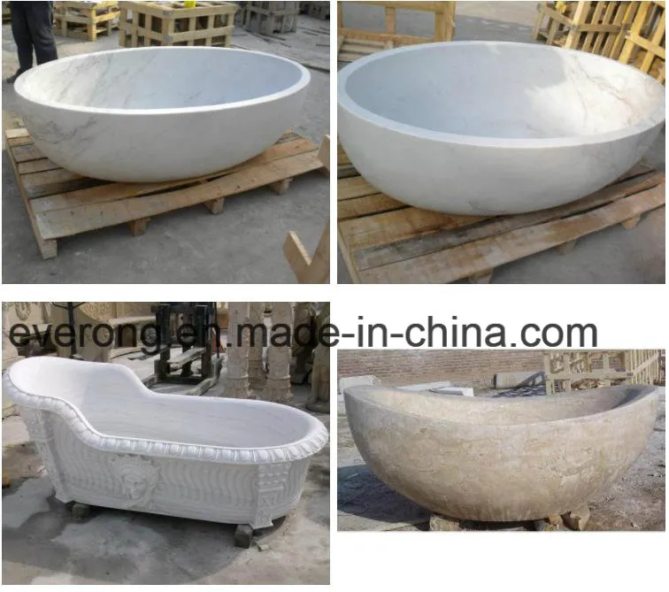 Natural Oval/Rectangle/Square/Circular/ Conner/Ellipse Freestanding/Pedestal Onyx/Granite/Marble Stone Bathtub for Bathroom Bath Tub