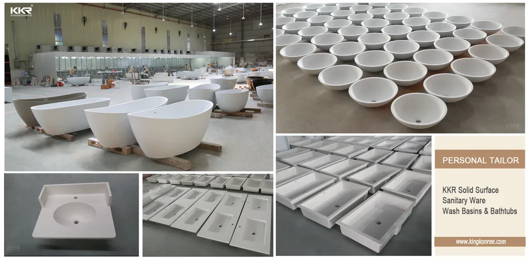 New Arrival Acrylic Solid Surface Artificial Stone Glacier White Wash Basin
