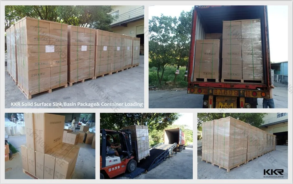 New Arrival Acrylic Solid Surface Artificial Stone Glacier White Wash Basin