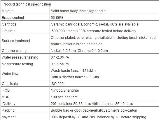 Oudinuo Single Handle Brass Basin Faucet 69711-1