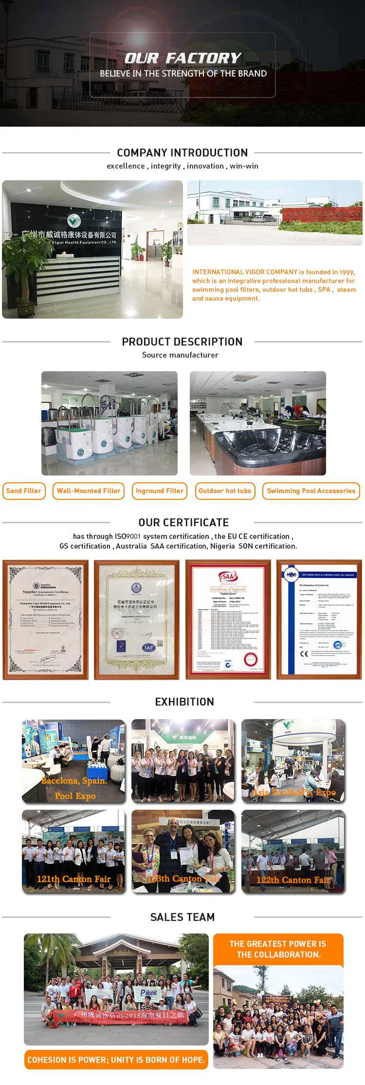 Outdoor Freestanding Whirlpool Massage SPA Jacuzzi