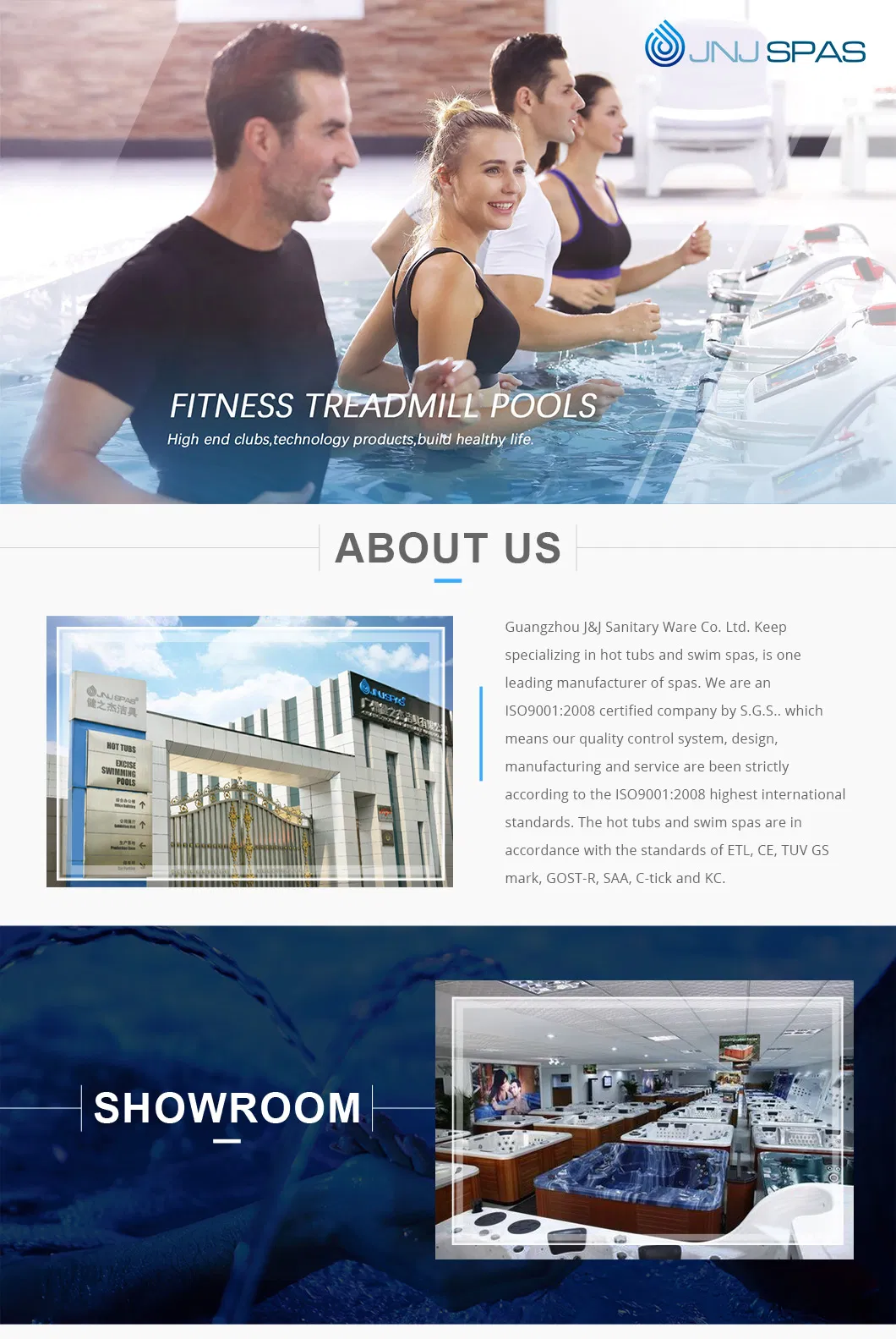 Outdoor SPA Swimming Pool Fitness Treadmill Pools SPA-8358