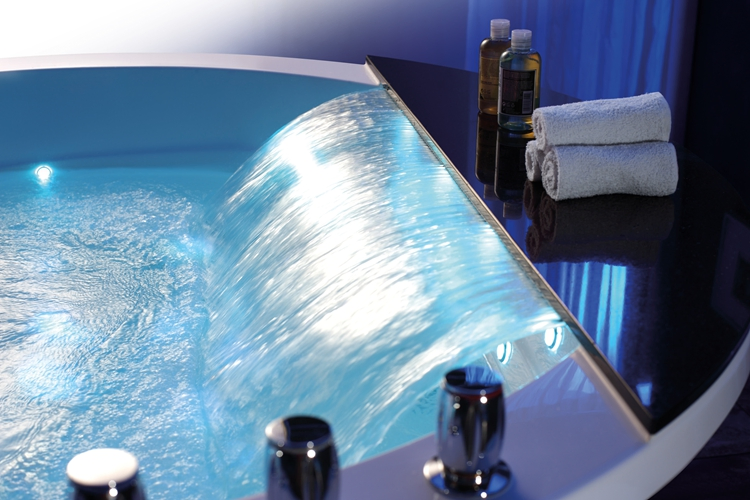 Popular in Thailand Bathroom Built-in 2 Person Round Bathtub