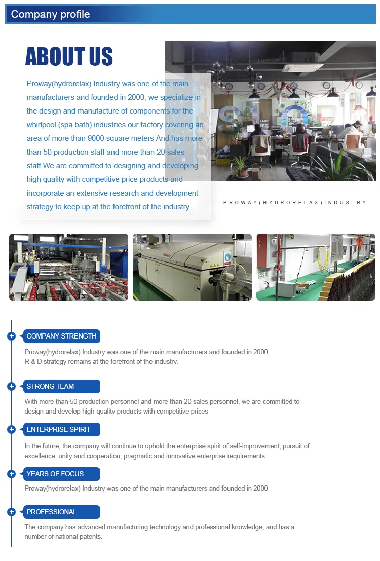 Proway Whirlpool Bathtub Spares Chrome-Plated ABS, S. S or Brass Cover Material Whirlpool Bathtub Water Jet (WJ-0008)