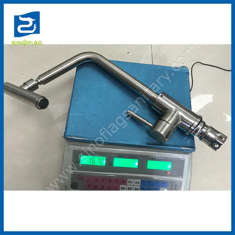 Rotatable 304 Stainless Steel Lead-Free Kitchen Mixer Sink Faucet