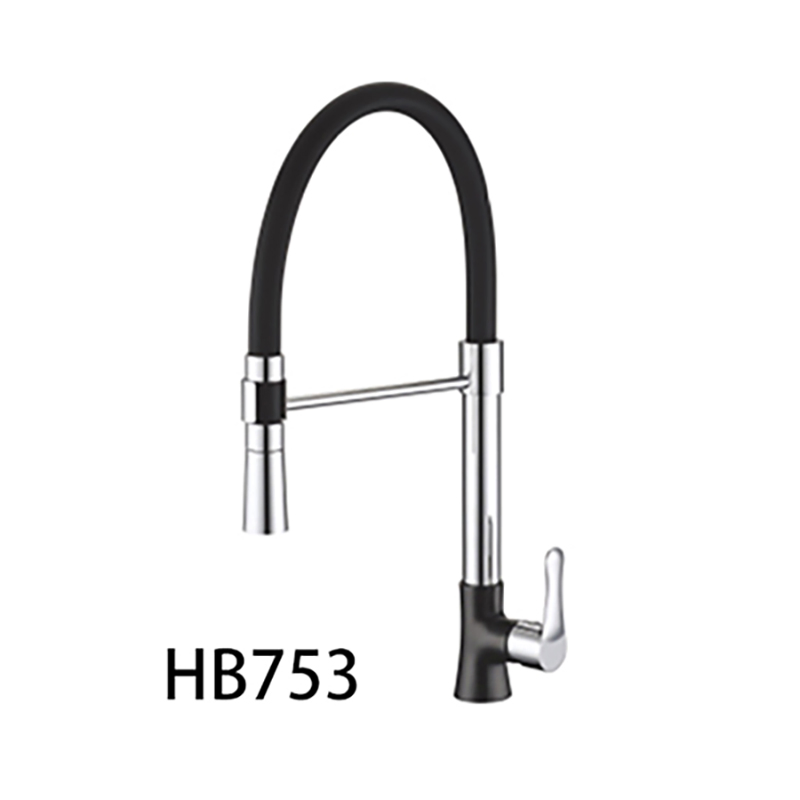 Round Brass Chrome Kitchen Sink Mixer Tap