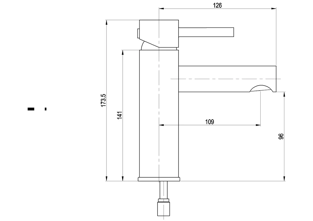 Round Lever Handle Single Hole Wash Basin Faucet