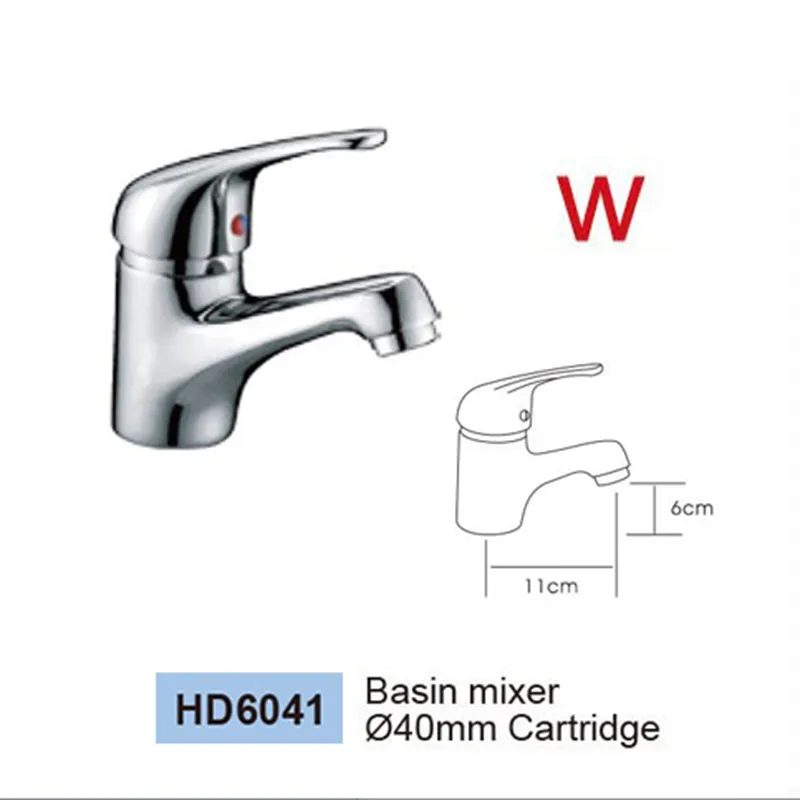 Sanitary Ware Watermark and Wels Approved Chrome Finished Brass Single Lever Basin Tap (HD6041)