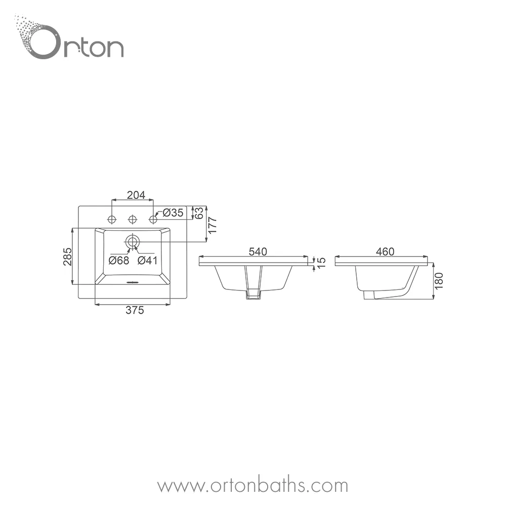 Sanitary Wares Basins - Inset Drop-in Bathrooms
