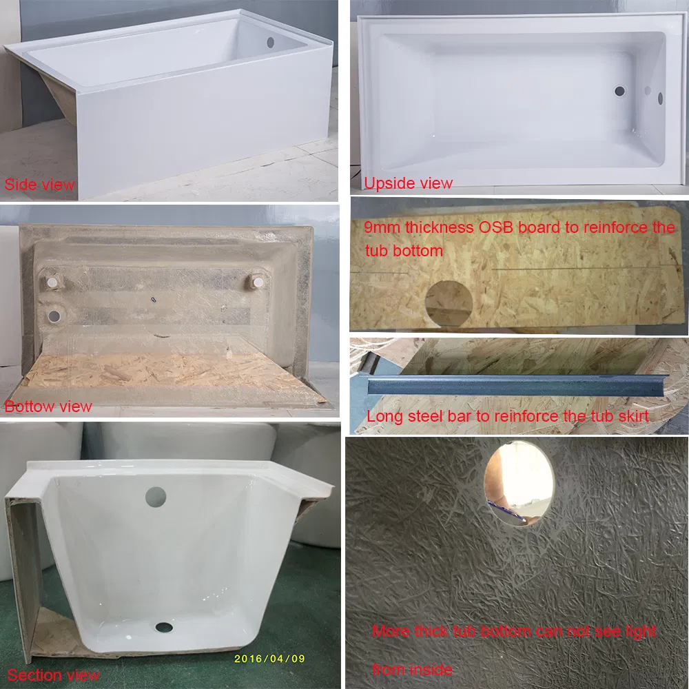 Skirted Acrylic Bathtub with Cupc for USA and Canada