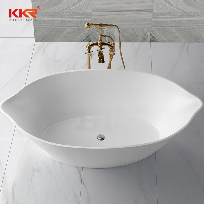 Soaking Shower Room Bathtubs Solid Surface Smooth Bottom Bathtub Tub
