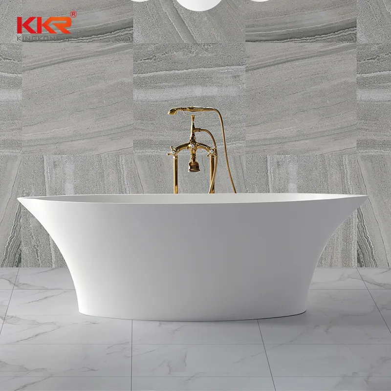 Soaking Shower Room Bathtubs Solid Surface Smooth Bottom Bathtub Tub