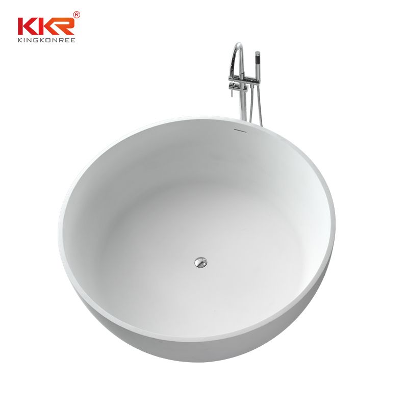 Solid Surface Resin Stone Modern Villa Homestay Design Solid Surface Stone Freestanding Bathtub